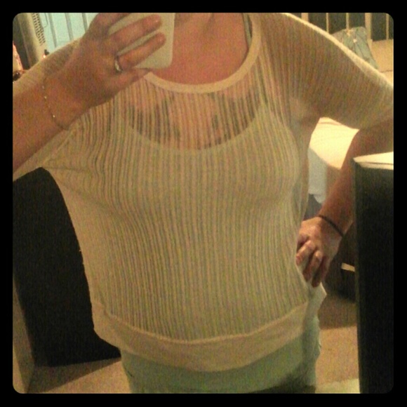 Sheer white sweater