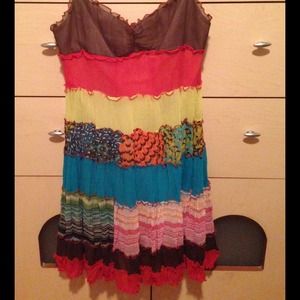 BCBG knee Len peasant chiff