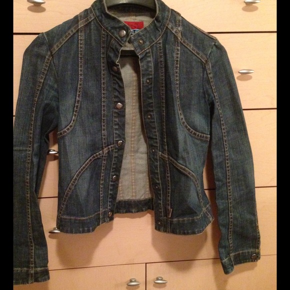 French connection Bomber dark denim jacket