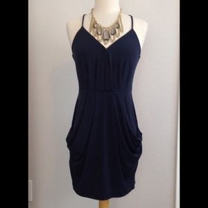 BCBGeneration (navy) cocktail dress.