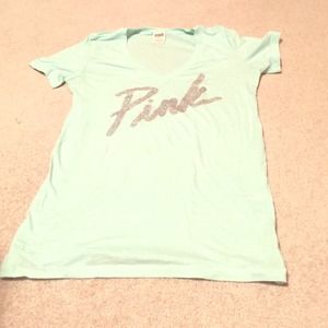 Pink teal blue Victoria's Secret t shirt