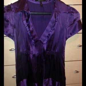 BCBG Purple silk blouse