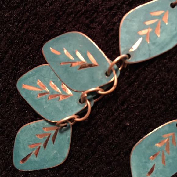 Dangly Aqua Blue Earrings - Picture 2 of 2