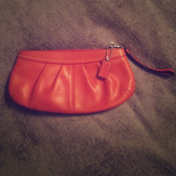Coach leather wristlet