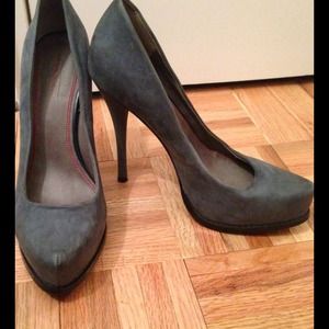 Miss Sixty Navy blue matte suede/leather pumps