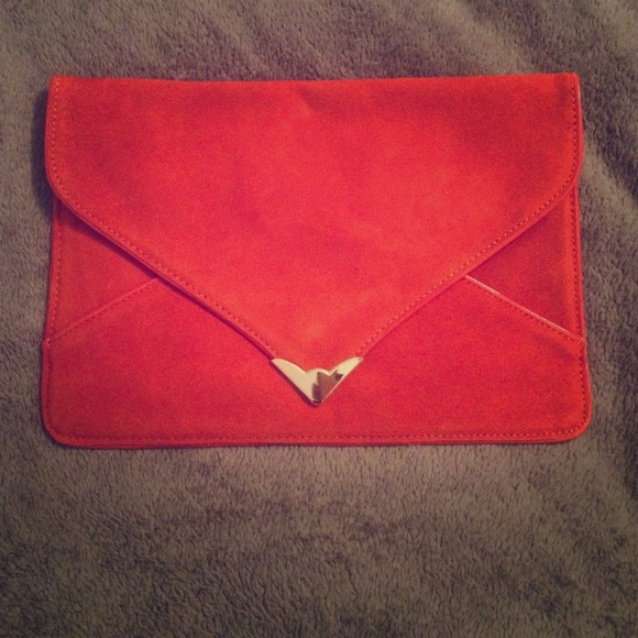 Brand new suede Steve Madden envelope clutch