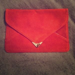 Brand new suede Steve Madden envelope clutch