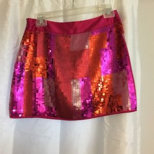 Express sequin mini skirt