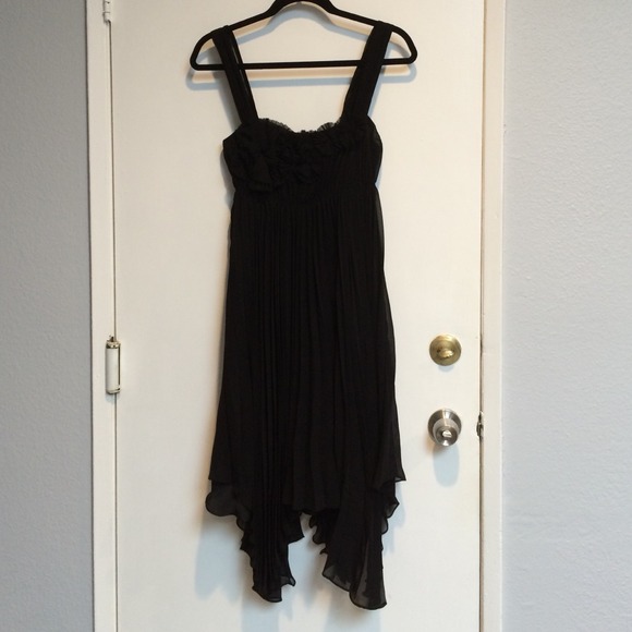 ZARA Woman Flowy Empire Waist Black Dress LBD