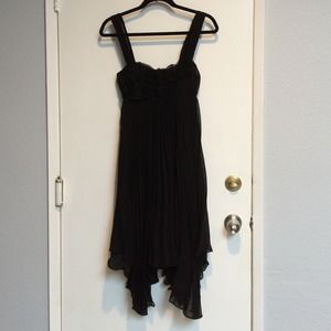 ZARA Woman Flowy Empire Waist Black Dress LBD