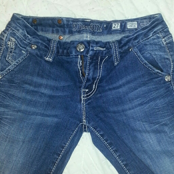Miss Me size 27 wide leg jeans