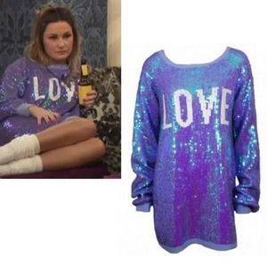 Wildfox Purple Sparkling Love Dream jumber