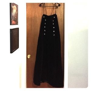 Formal Black Velvet Dress