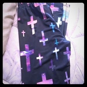 Galaxy cross leggings