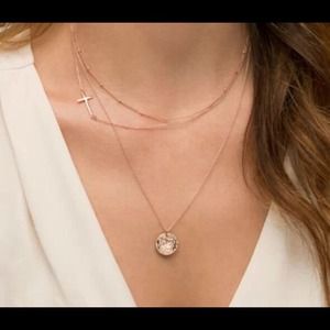 3 layer cross pendant necklace