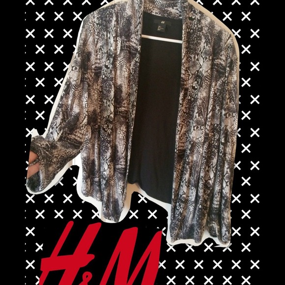 H&M snake skin print blazer size XL