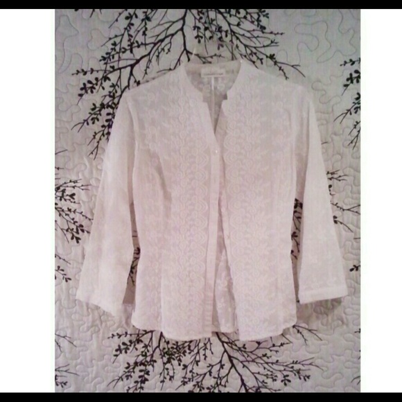 Cold Water Creek Embroidered Top