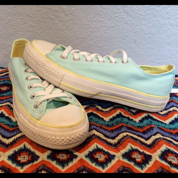 CONVERSE Aqua Blue Double Tongue Sneakers