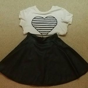Pleather high wasted skirt