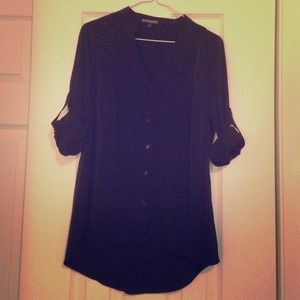 Black hi-low Express top