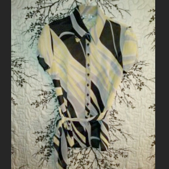 Sheer Belted Blouse