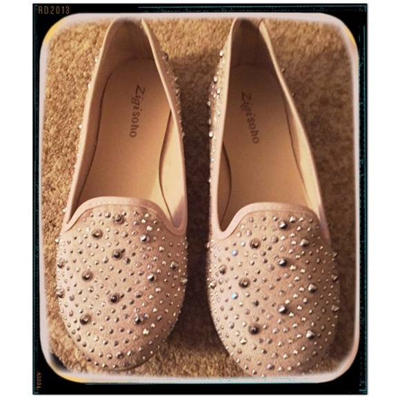 Studded Smoking Flats
