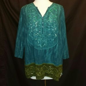 Tunic with gorgeous beading