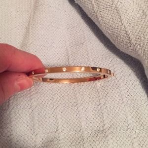Fossil gold bracket with Rhinestones