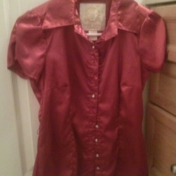 Red silk shirt