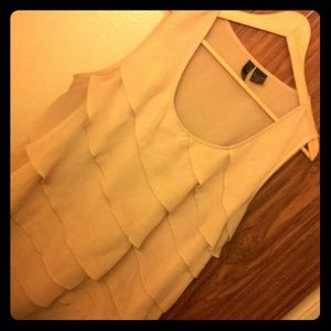 Ruffled beige shirt