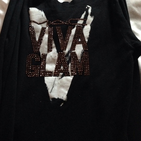 MAC viva glam long sleeve tee with embellishments