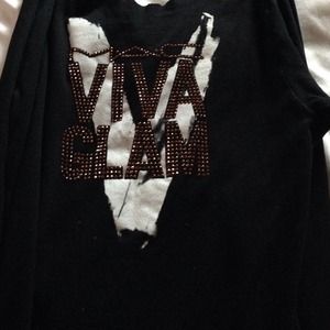 MAC viva glam long sleeve tee with embellishments