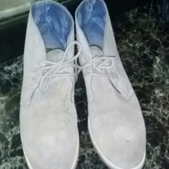 Leather suede booties