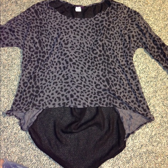 Sheer leopard print shirt💜🐅