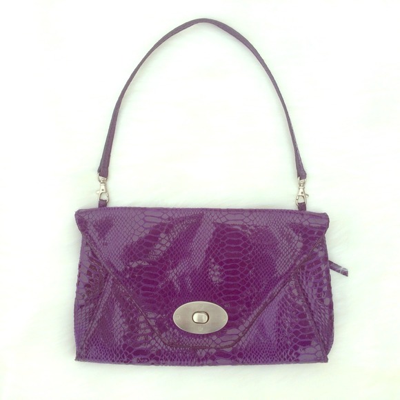 Perlina Blue Alligator Inspo Handbag