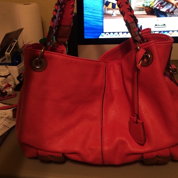 Jessica Simpson handbag, darker coral