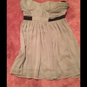 blue/grey chiffon dress
