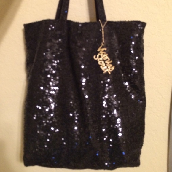 Victoria's Secret black all sequins handbag
