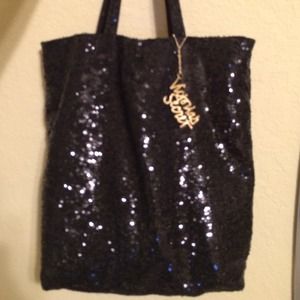 Victoria's Secret black all sequins handbag