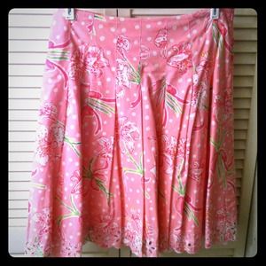 Lilly Pulitzer pleated flower skirt sz 8
