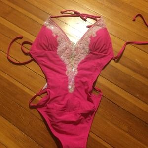 NEVER WORN Pink Monokini