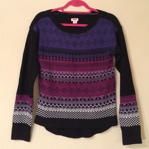 Mossimo Supply Co. Sweaters - NWOT Target Black/Purple Fair Isle Sweater Sz S Mossimo Supply Co. Sweaters - NWOT Target Black/Purple Fair Isle Sweater Sz S