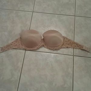 36D VS Pink Strapless Bra