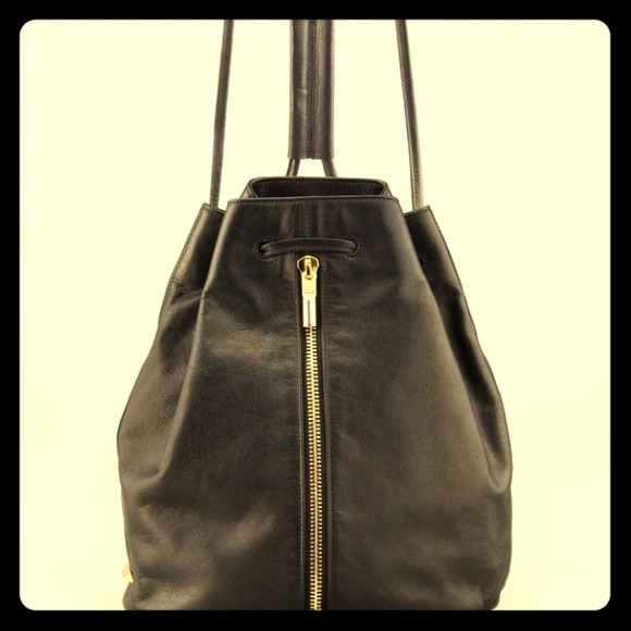 Elizabeth and James Leather Drawstring Backpack