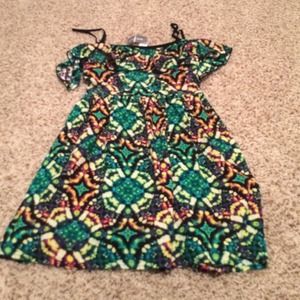 Blue,red,white, and green dress