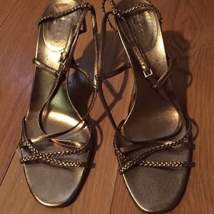 Gucci bronze sandals