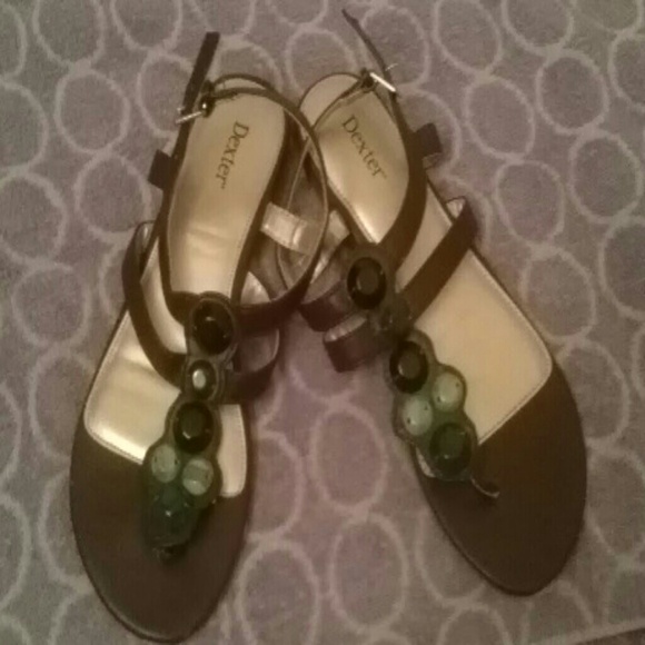 Beaded brown sandals