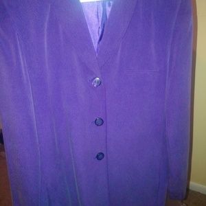 Purple silk 3 piece suit NWOT