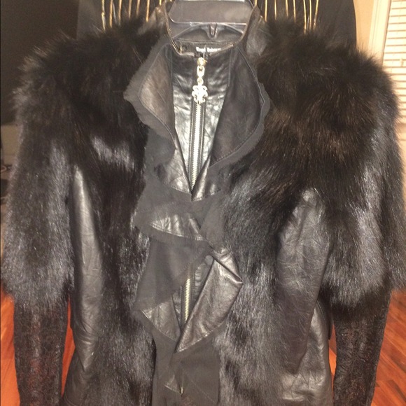 SOLD 🌹Royal Underground Lace and Leather jacket🌹