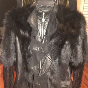 SOLD 🌹Royal Underground Lace and Leather jacket🌹